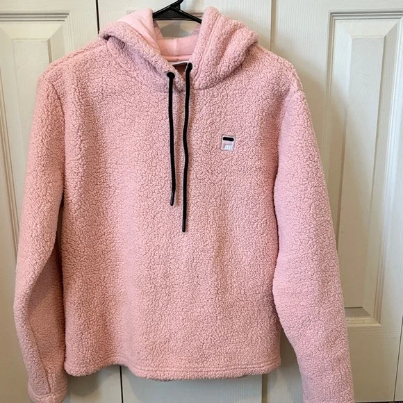 Fila Tops Fila Blush Pink Fleece Jacket Poshmark